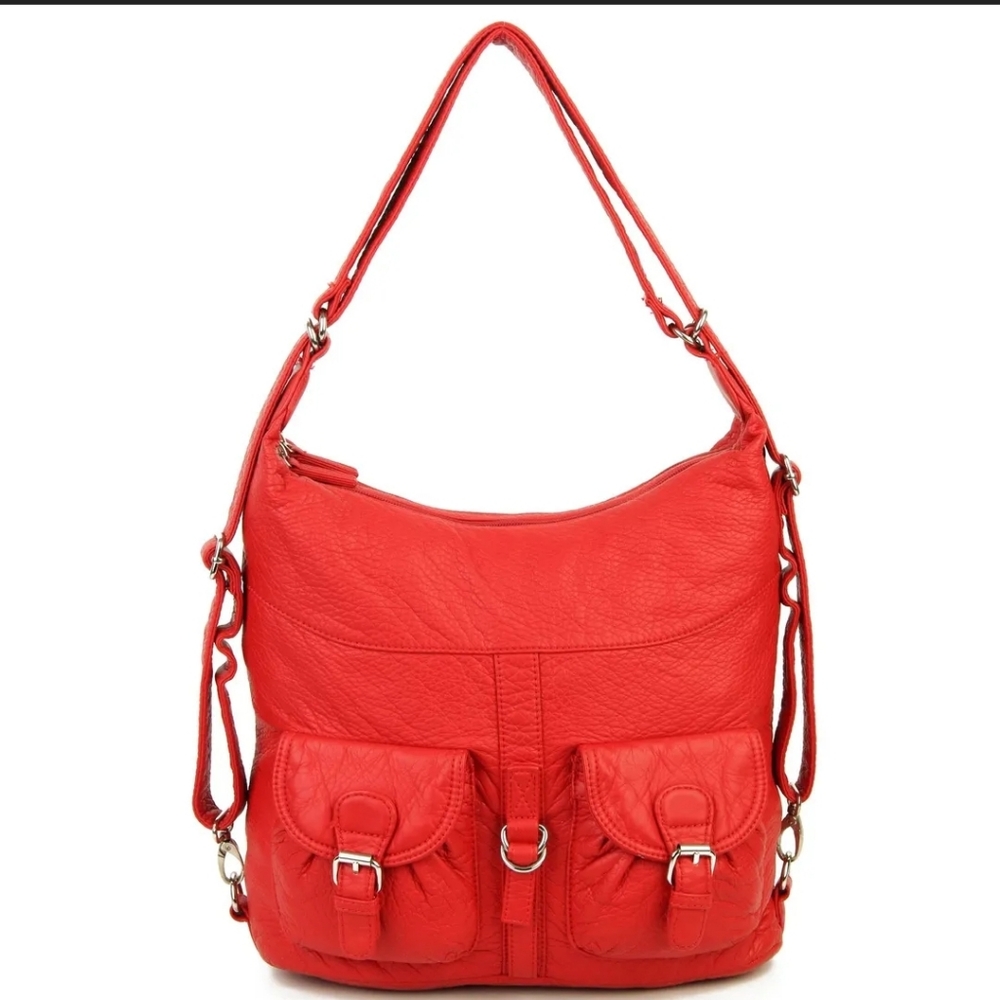 NWT AMPERE CREATIONS Janey Jane Convertible Backpack RED